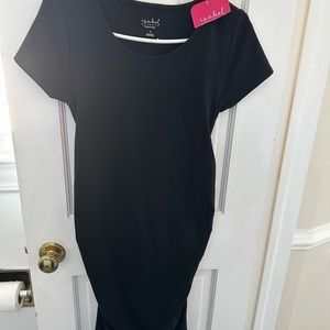 Isabel Maternity Black Basic Maternity Dress. Size Small. Brand new with tags.